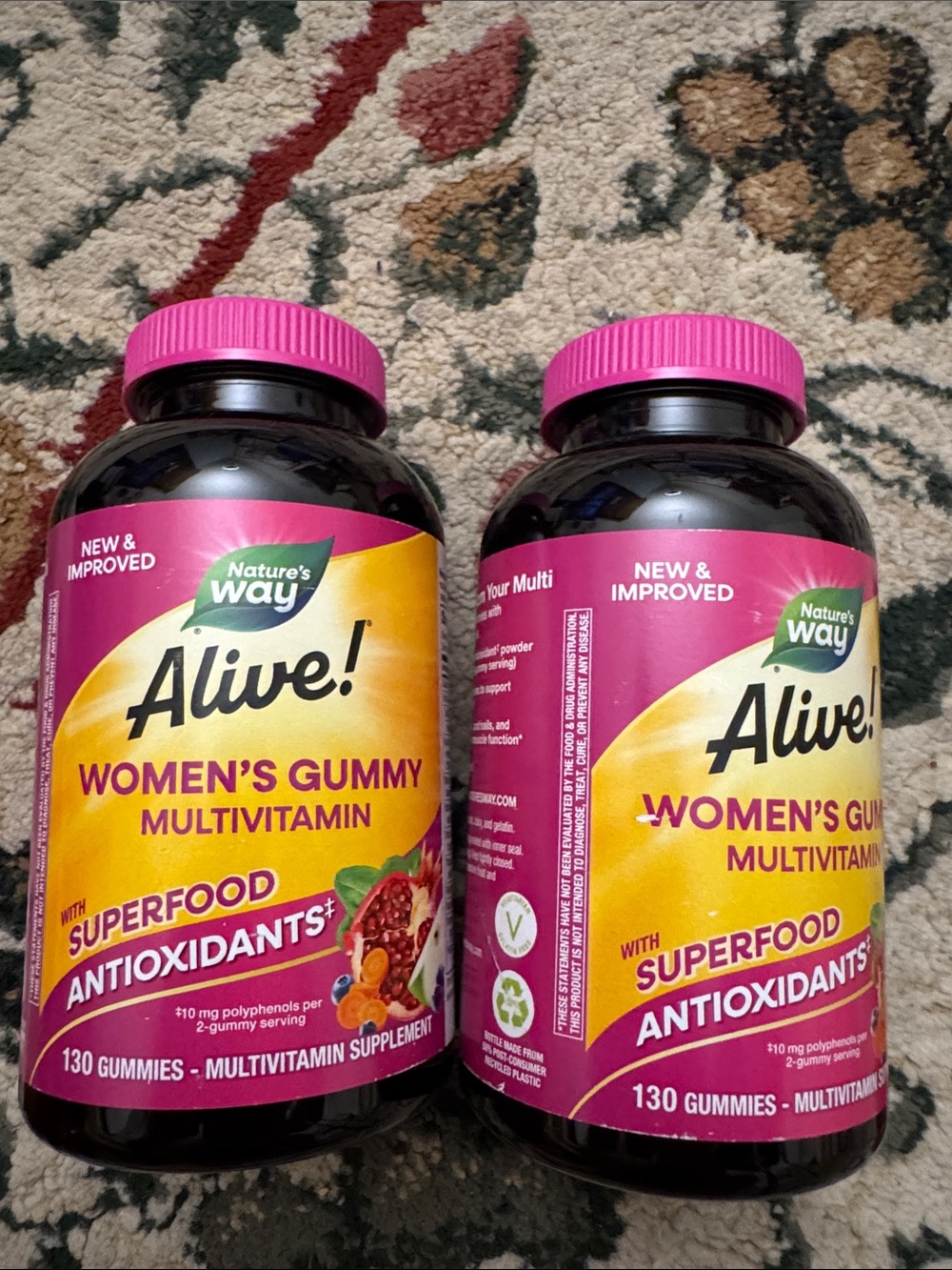 Nature's Way Alive! Women's Gummy Multivitamin - Pink & Yellow Bottle